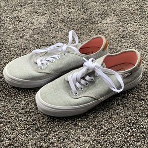 Gray lace up vans